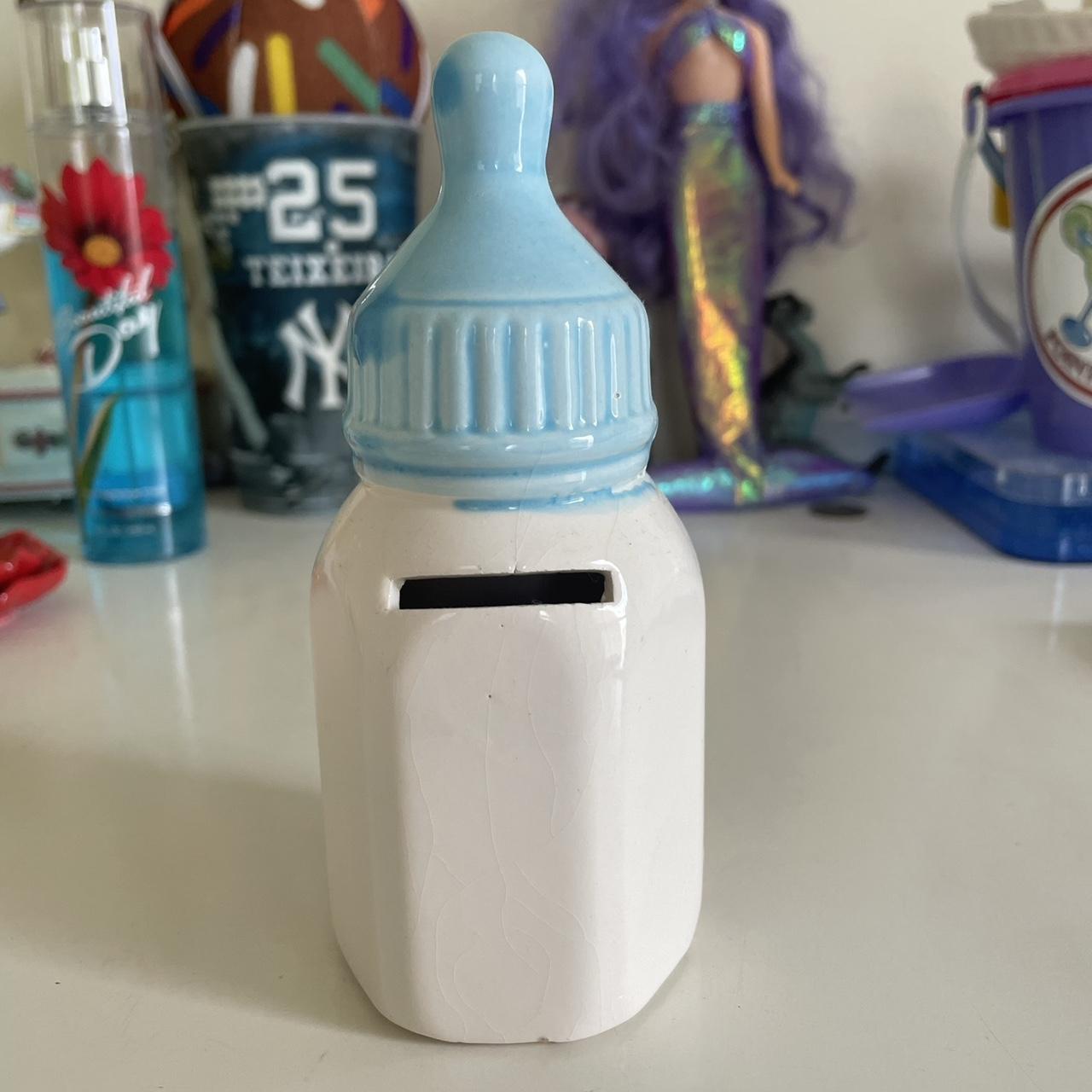 Bank Baby Bottle Blue