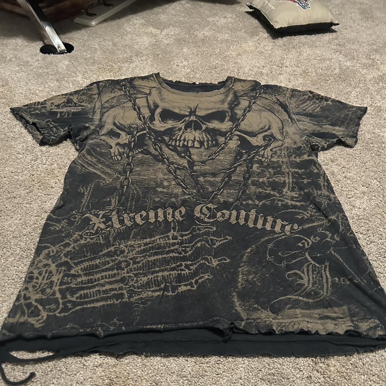 Crazy Y2K Xtreme Couture tee Affliction Tap-Out... - Depop