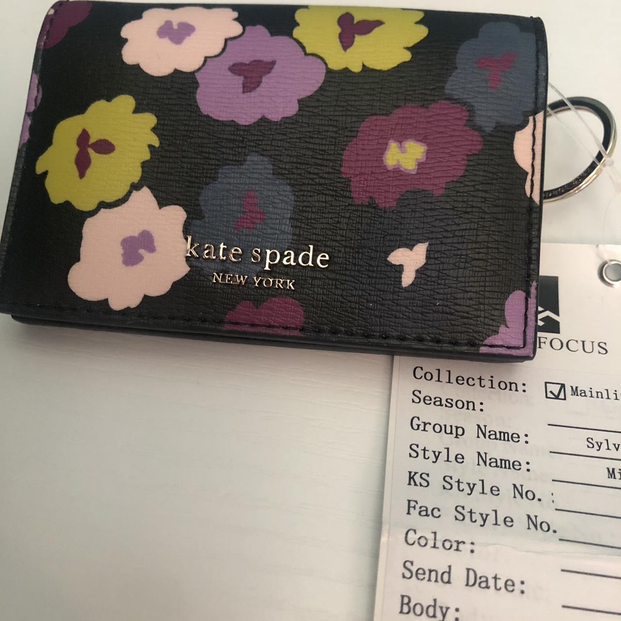 Kate Spade Staci Wild Strawberries Small Slim Card Holder.