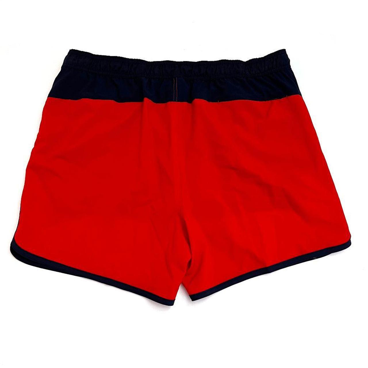 Men's Speedo 4-Way Stretch Red Blue Swim Trunks... - Depop