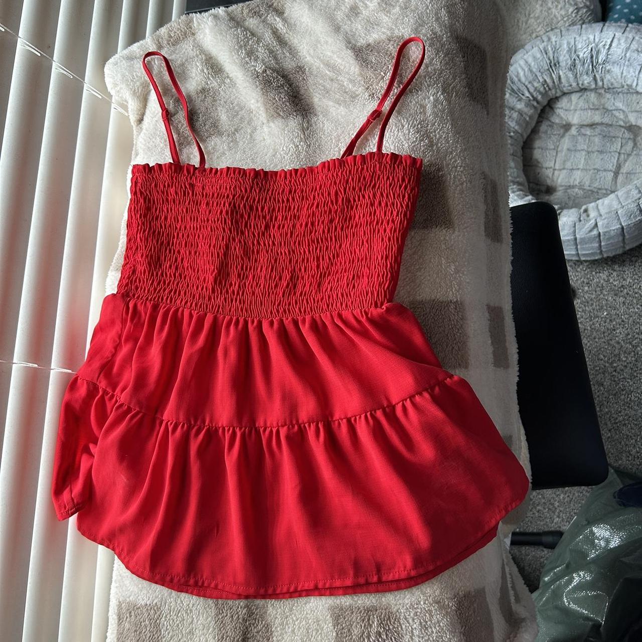 Red babydoll tank♥️ Size S Brand Papercrane No... Depop