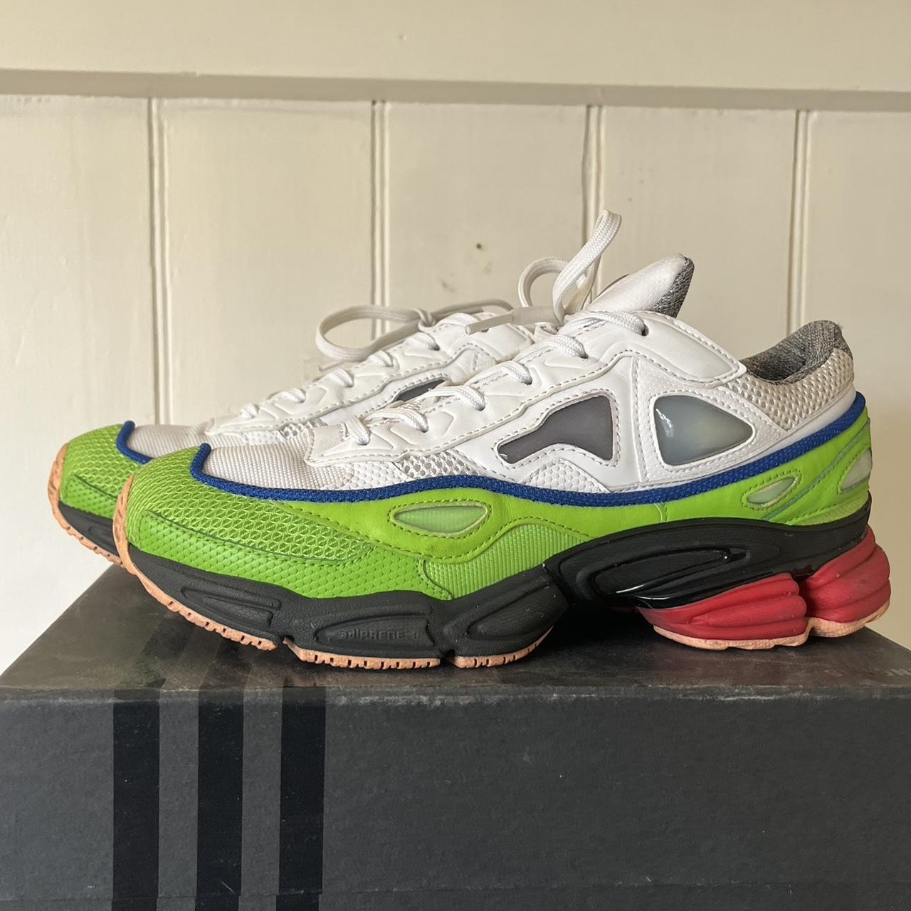 Raf simons adidas white green best sale