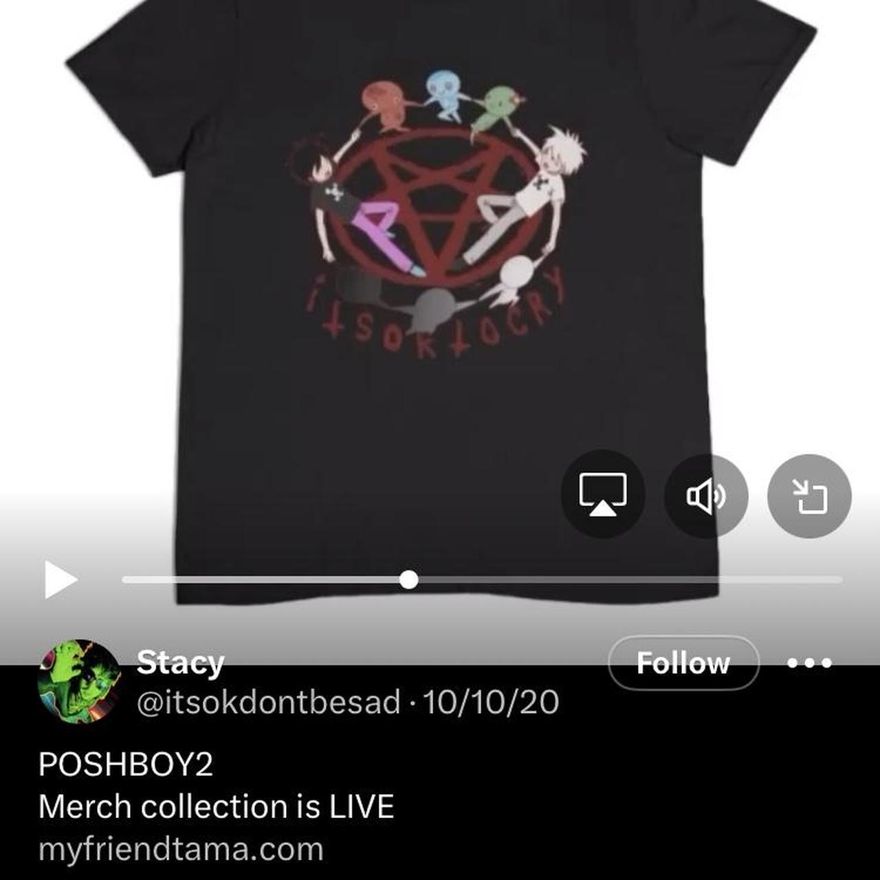 ITSOKTOCRY XXL MY FRIEND TAMA pentagram hoodie... - Depop