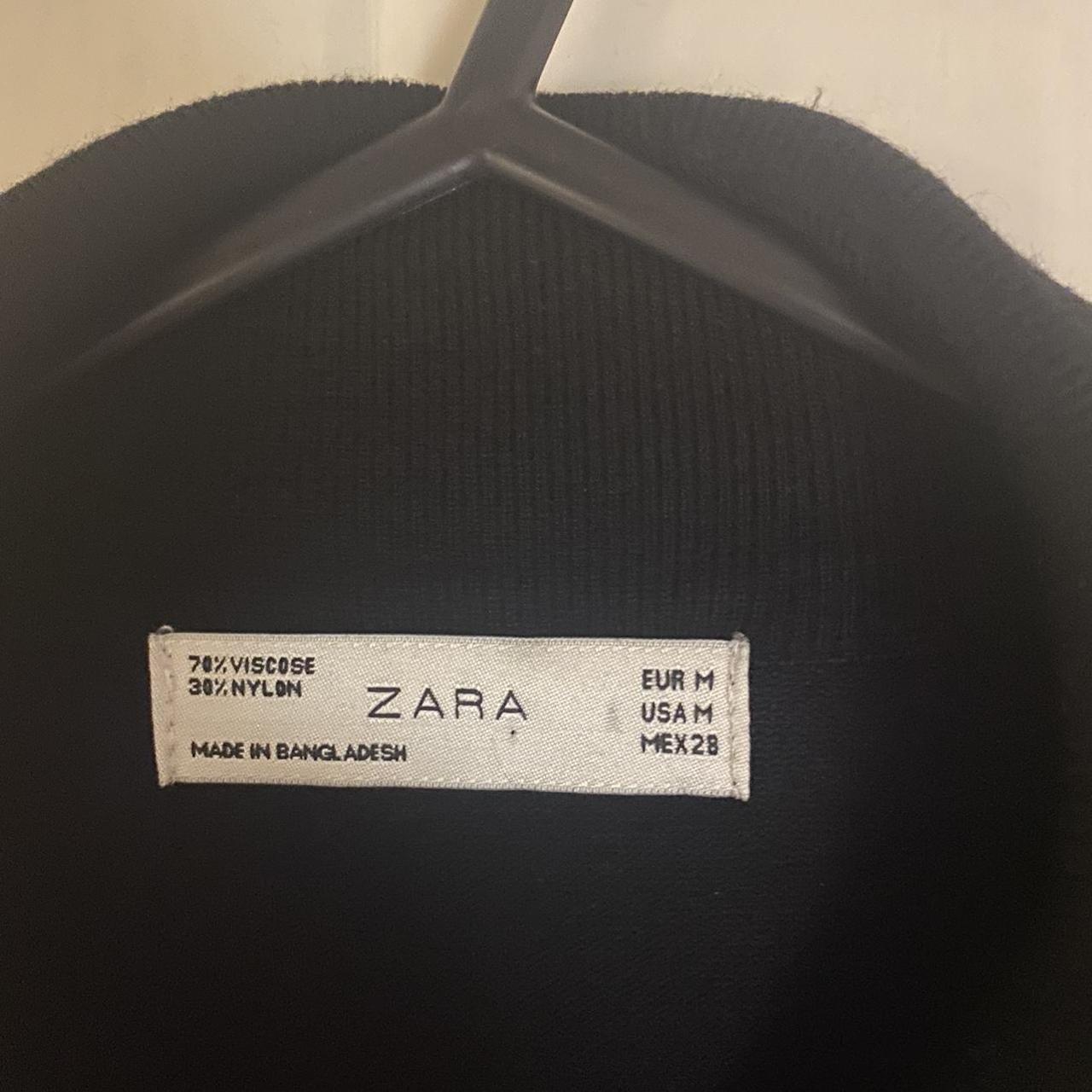 Zara black zip collar sweater. Size medium - Depop