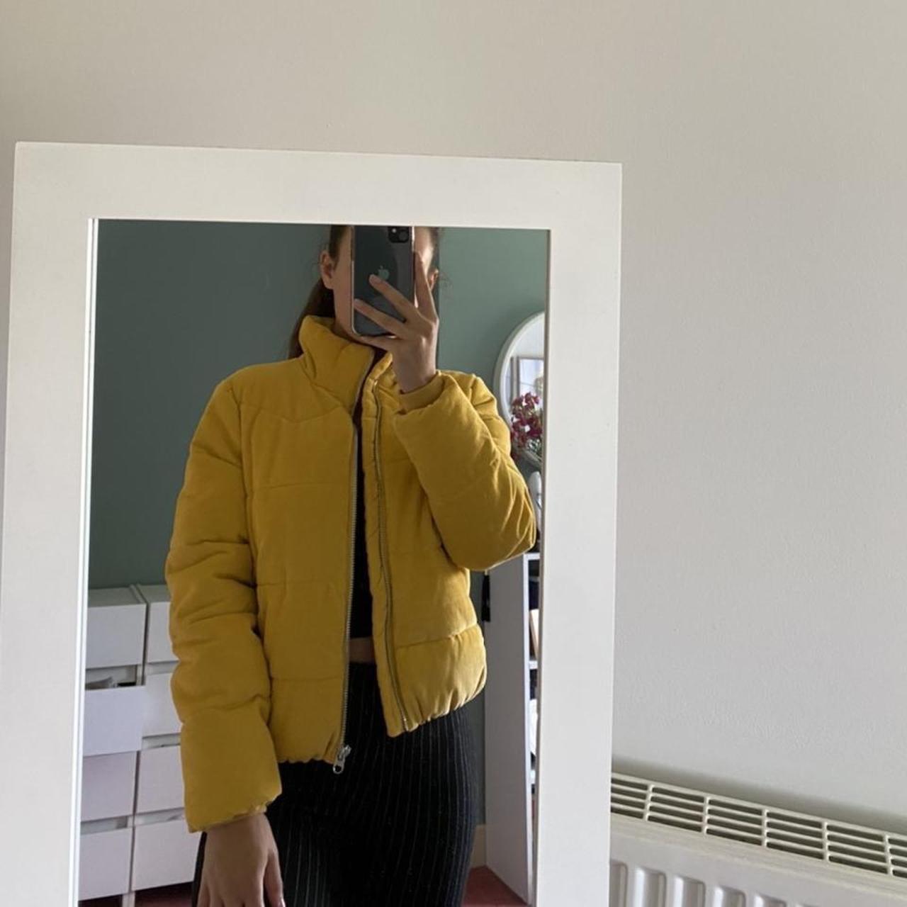 Pull and bear yellow puffer jacket best sale