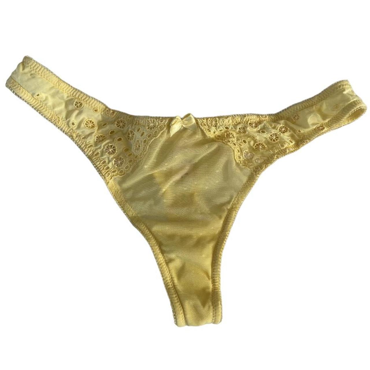 Victorias Secret Womens Yellow Panties Depop