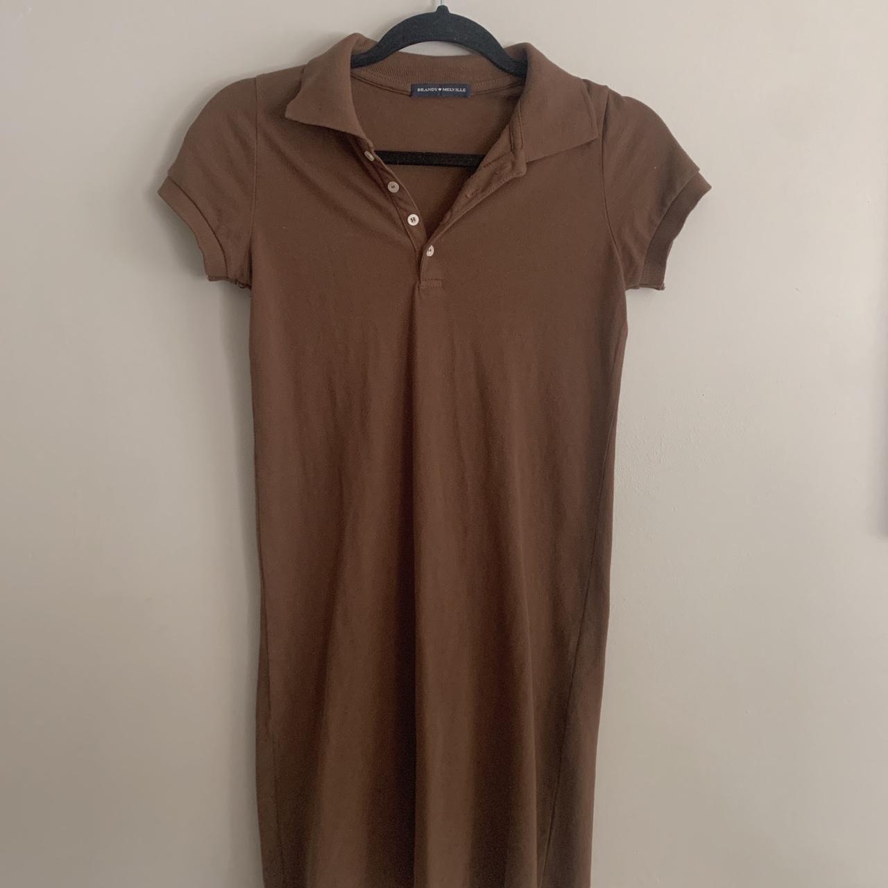 BRANDY MELVILLE BROWN TSHIRT DRESS worn once (when... Depop