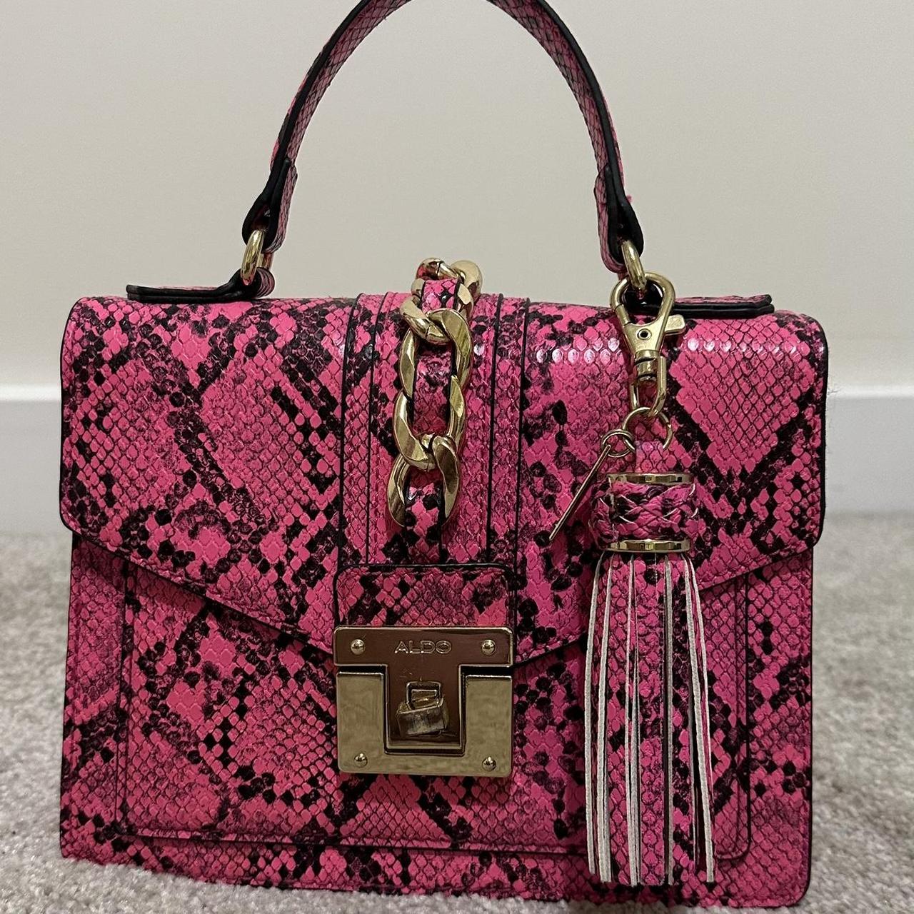 Aldo pink snakeskin discount purse