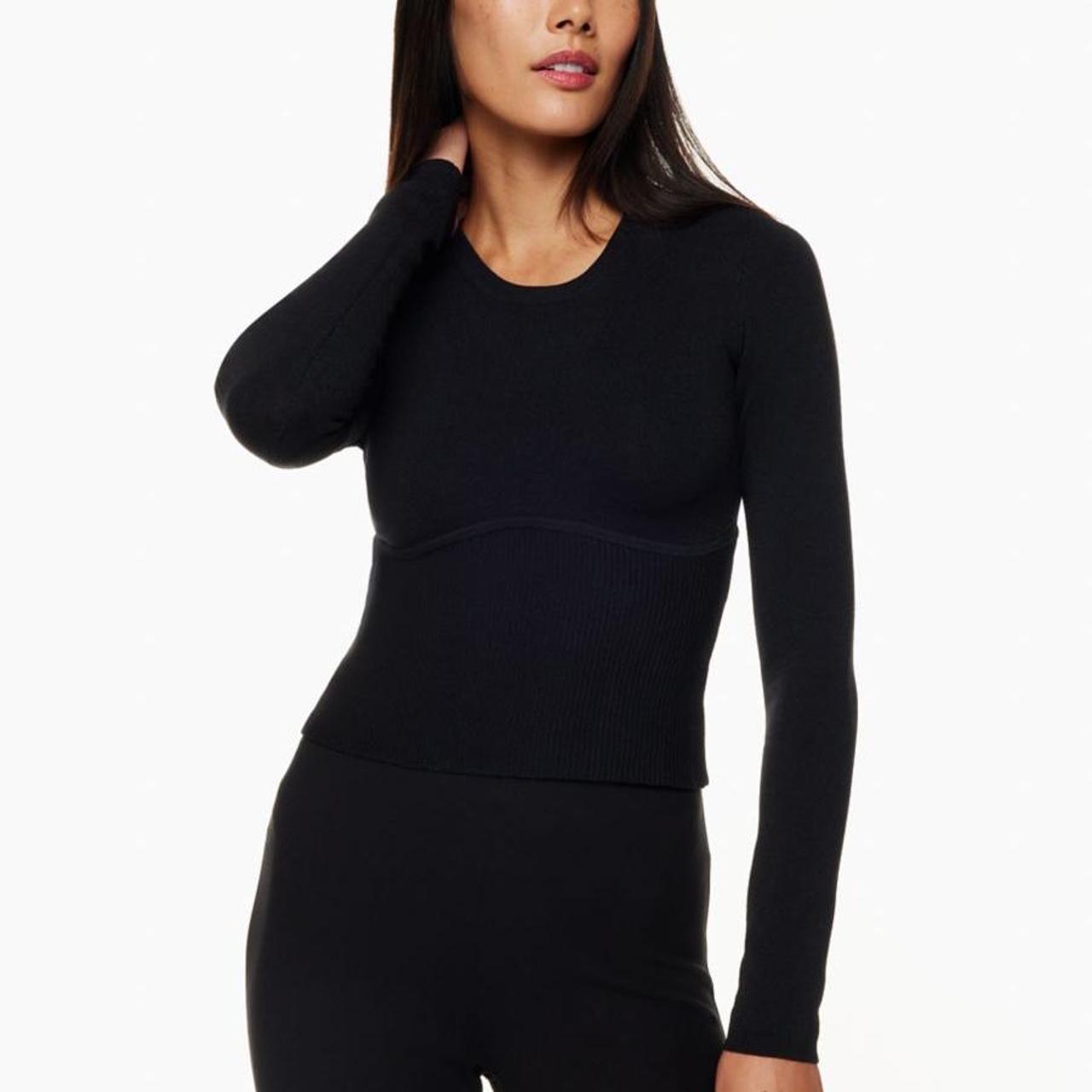 aritzia ‘empire’ corset sinched ribbed long sleeve Depop