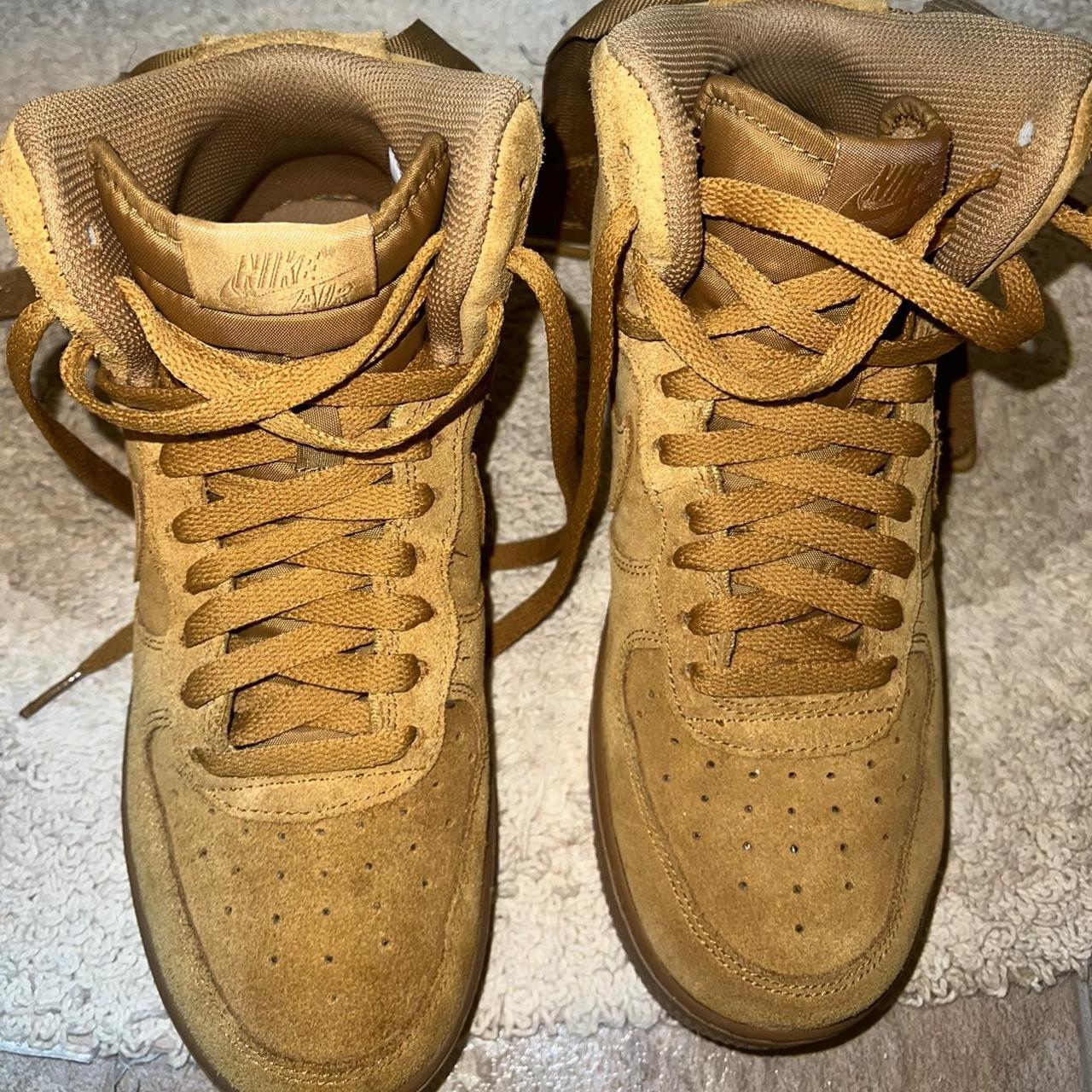 Nike Air Force 1 High LV8 3 Shoes in Wheat/Gum Light - Depop