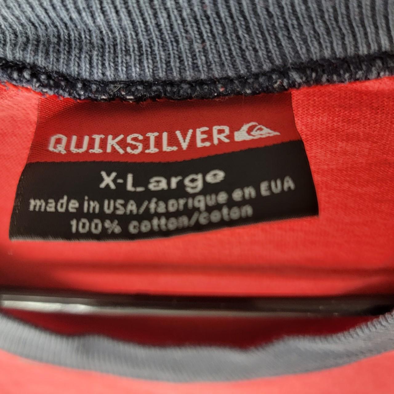 Quiksilver Men's Red and Navy T-shirt (3)