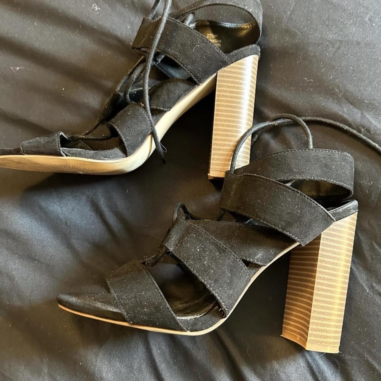 New Look Women's Black and Brown Sandals | Depop