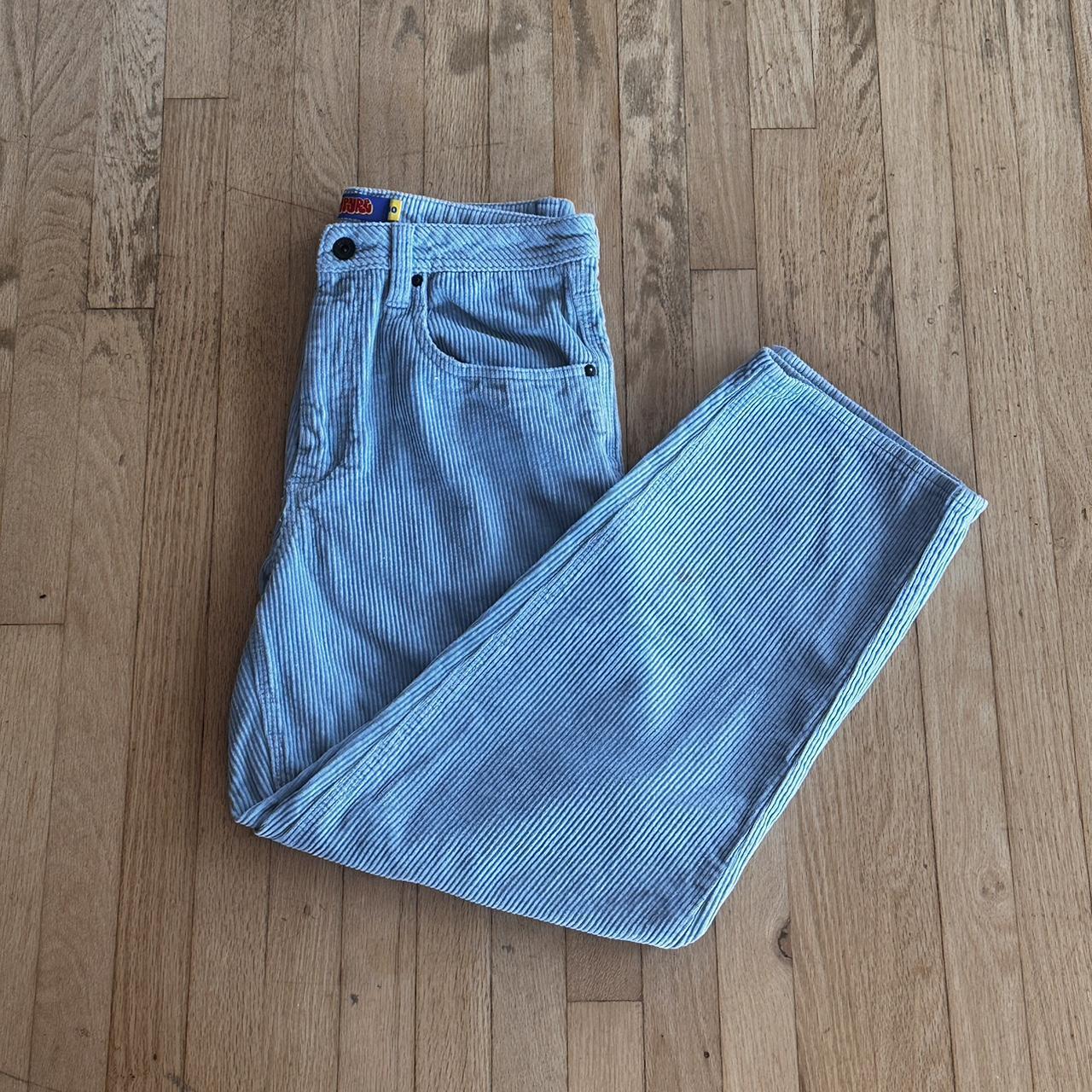 Light Blue Empyre Corduroy Pants Loose Fit... Depop