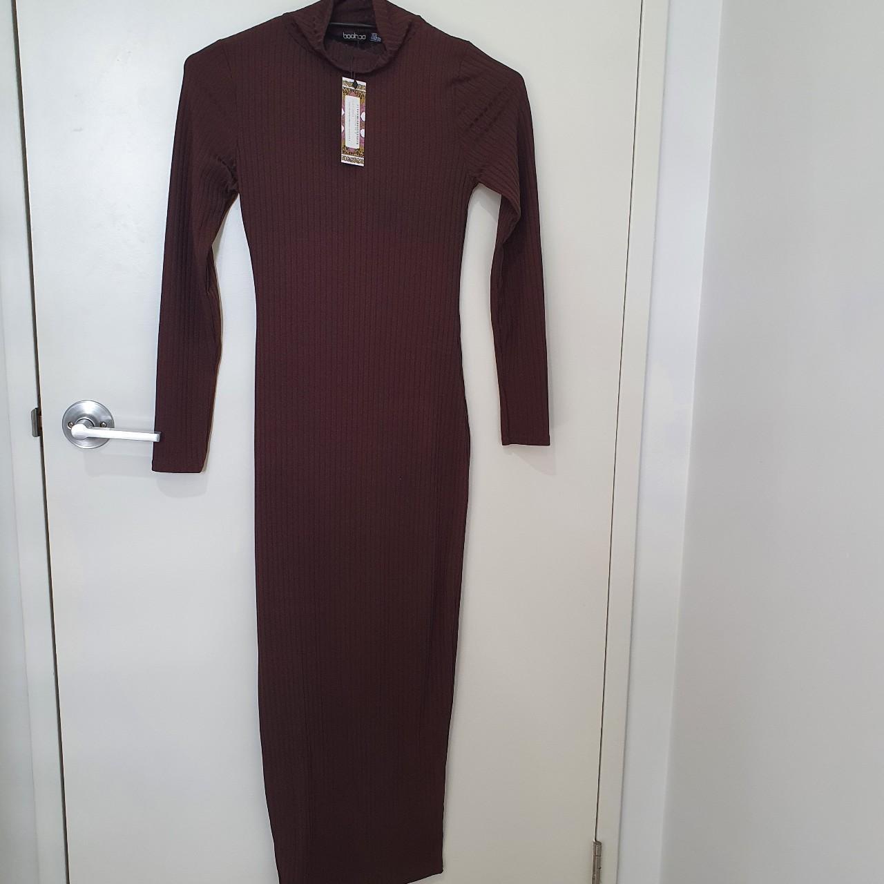 Boohoo Women's Brown Dress Depop