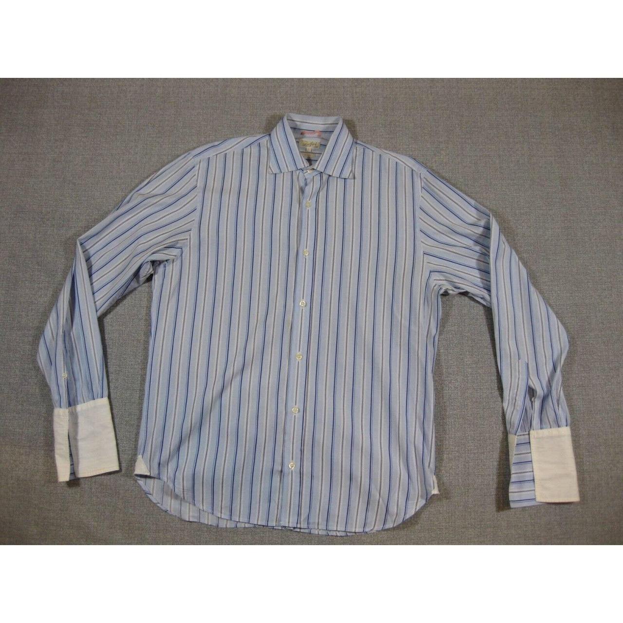 Hartford Shirt Men Large Stripped Long Sleeve Button... - Depop