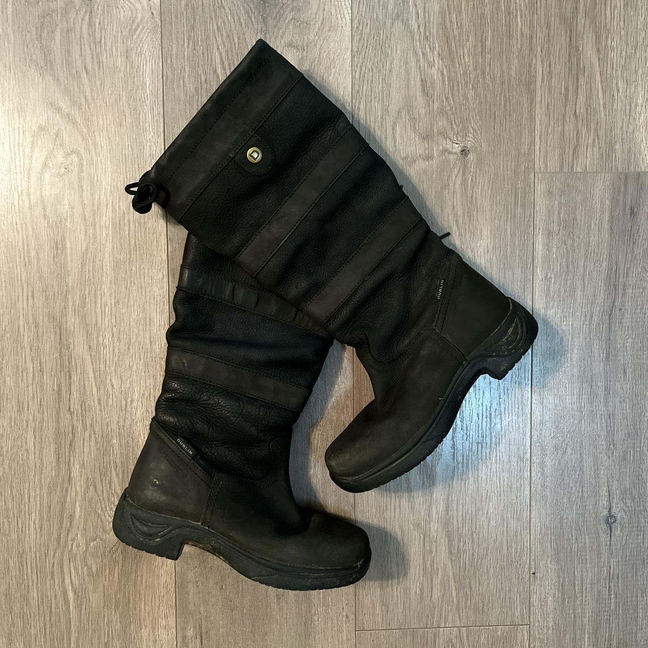 Black dublin best sale river boots