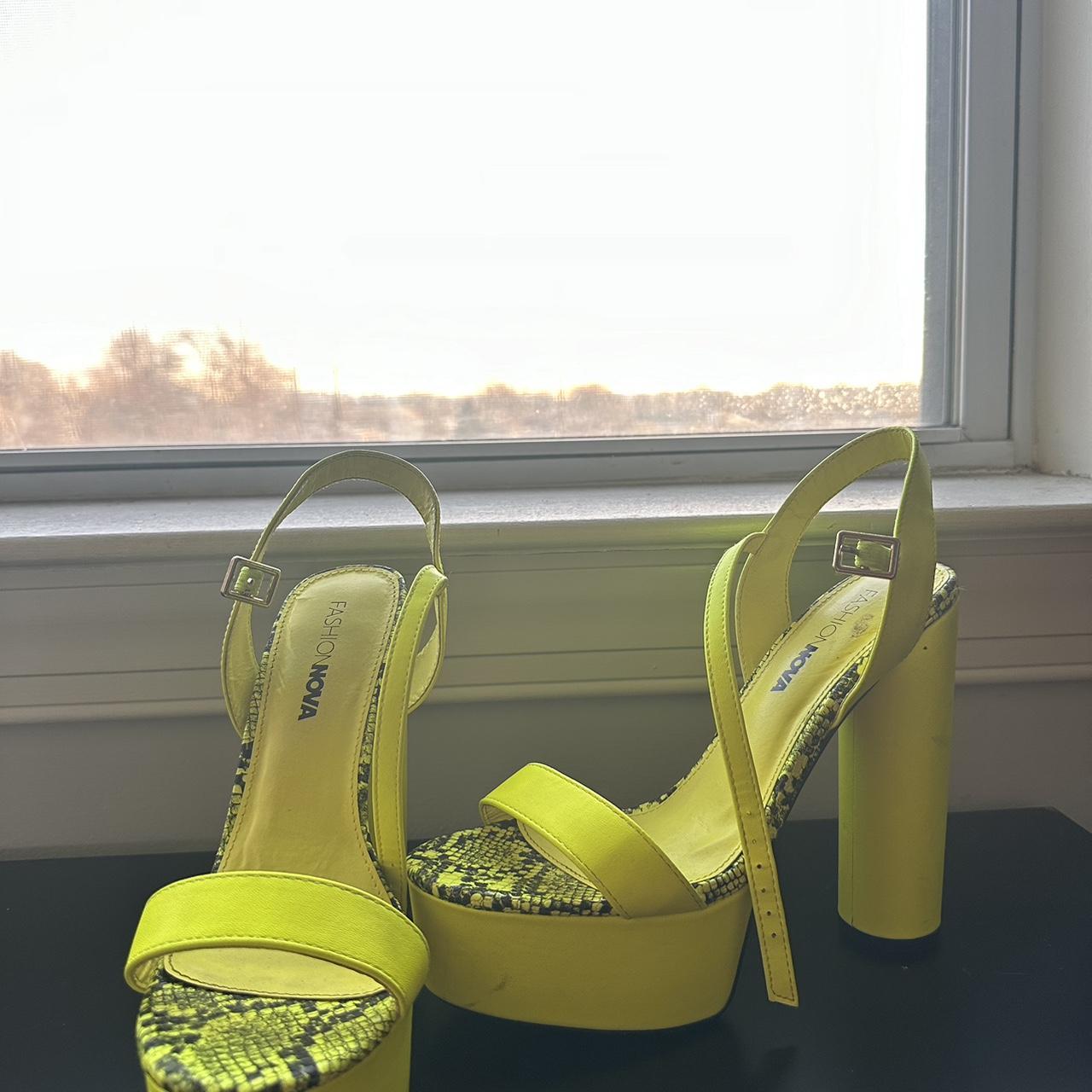 Fashion nova best sale yellow heels