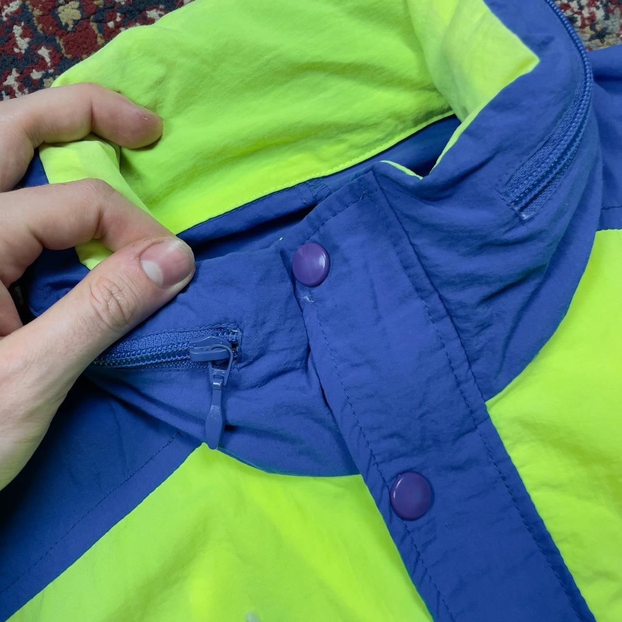 Vintage Women's Windbreaker Jacket - Yellow/Purpl… - image 6