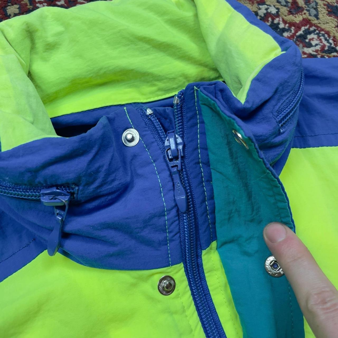 Vintage Women's Windbreaker Jacket - Yellow/Purpl… - image 7