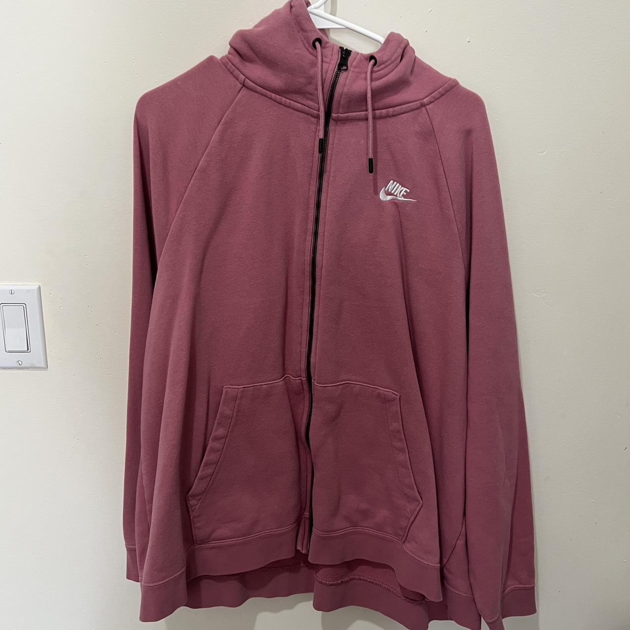 Nike Men's Pink Hoodie Depop