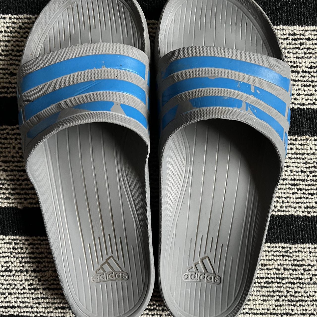 mens grey adidas sliders