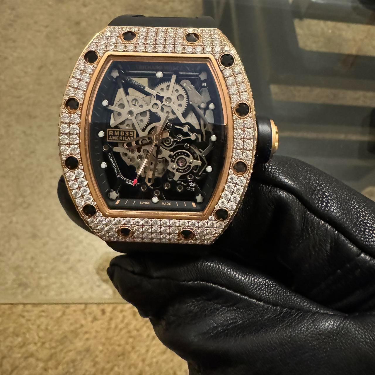 Rare Skeleton Richard Mille RM035 Diamond Watch Dm Depop