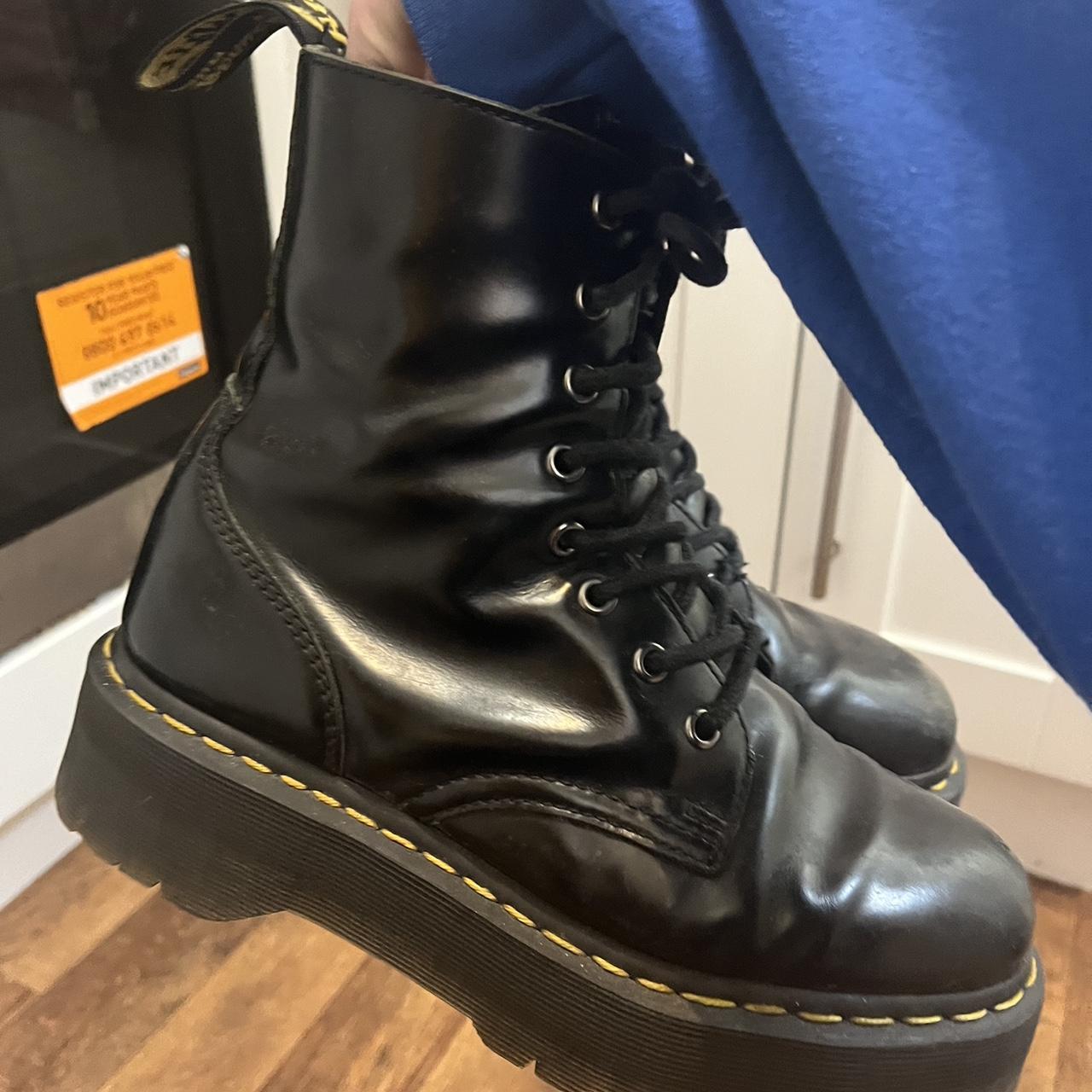 Doc martens platform boots, Jaden smooth leather... - Depop