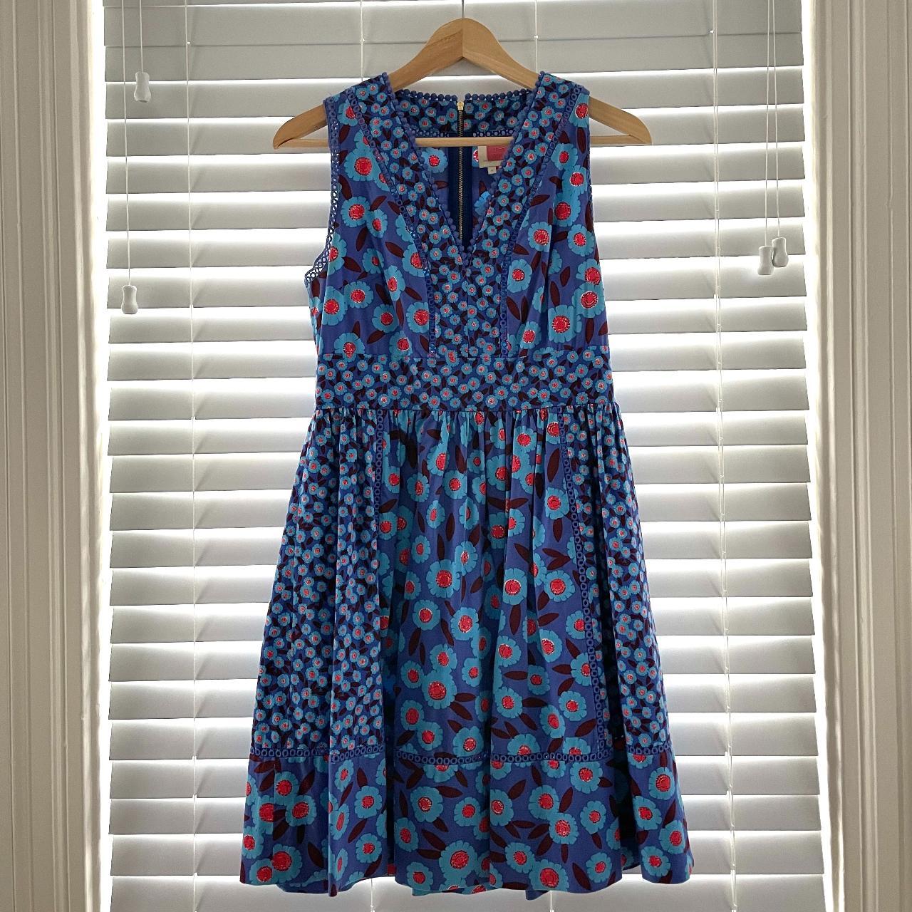 Kate Spade Tangier Floral Dress in Blue Cotton ref.677339 - Joli Closet