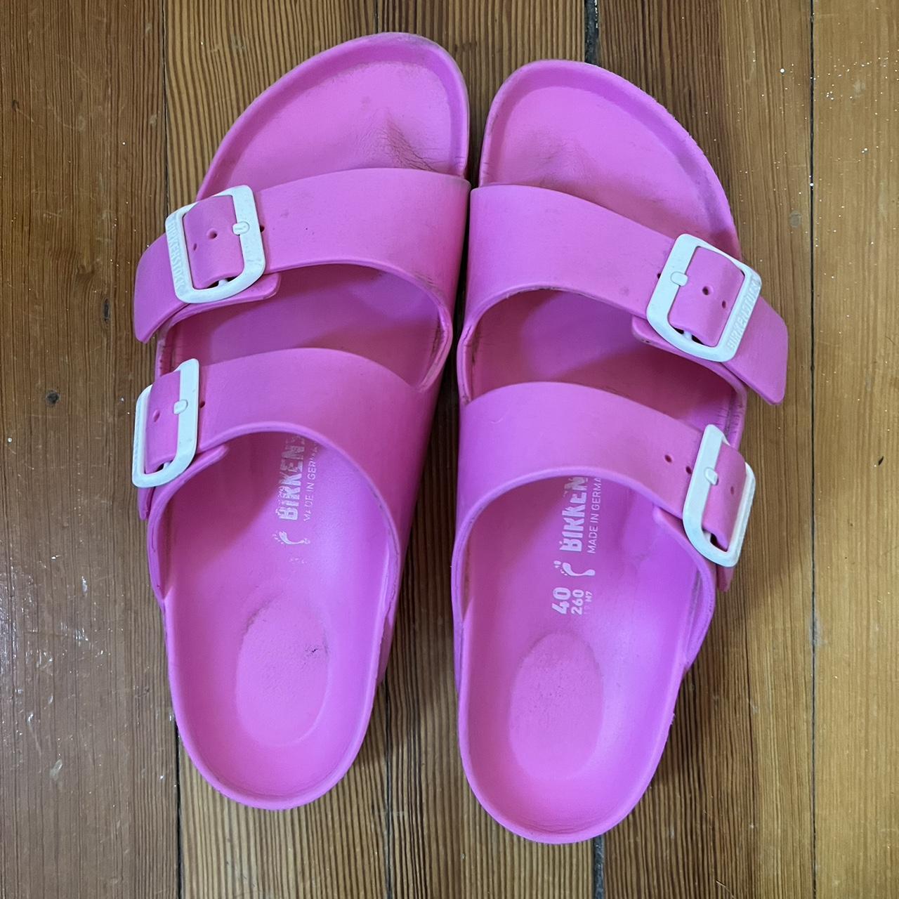 Birkenstock Women's Pink Sandals | Depop