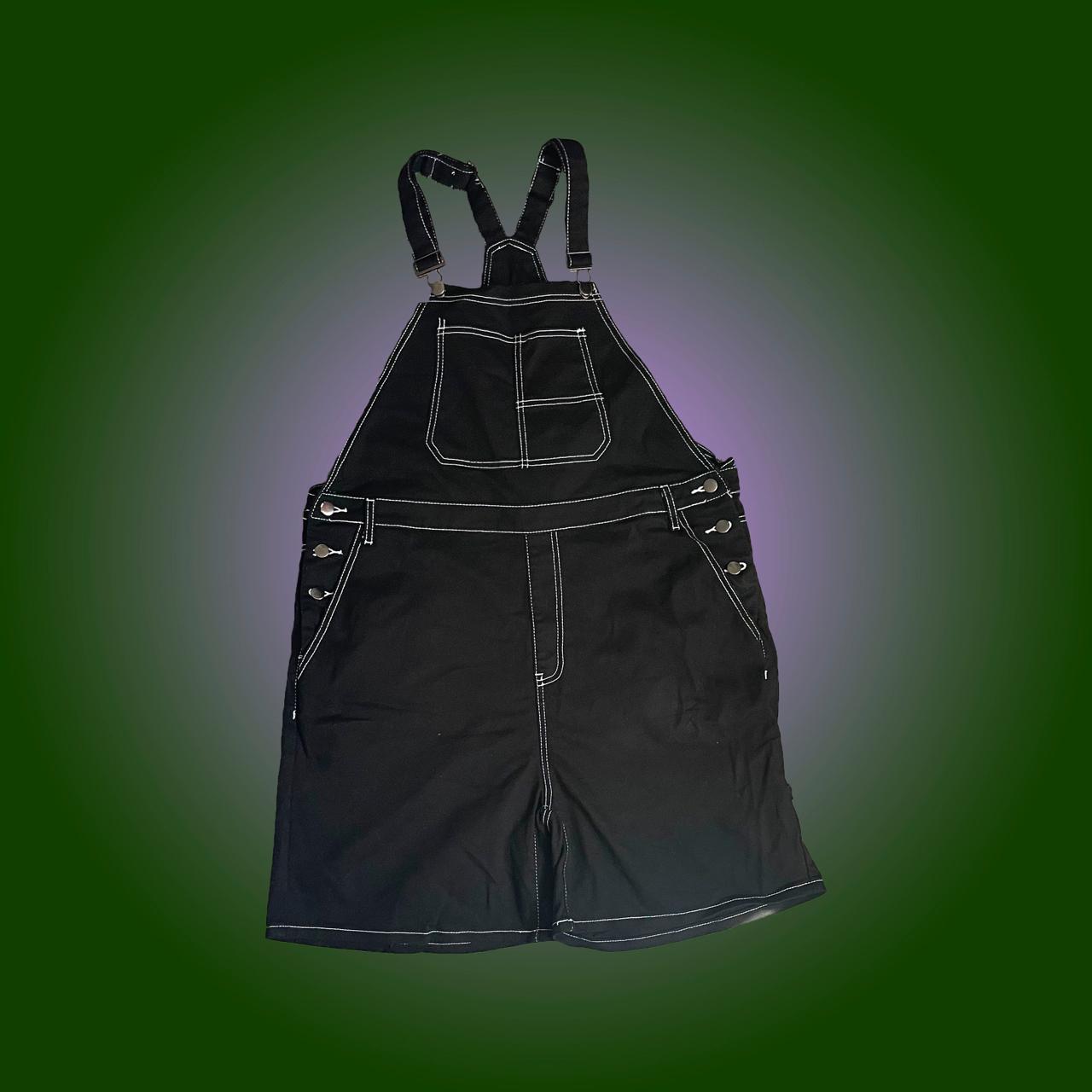 Dolls Kill Women's Black Dungareesoveralls Depop