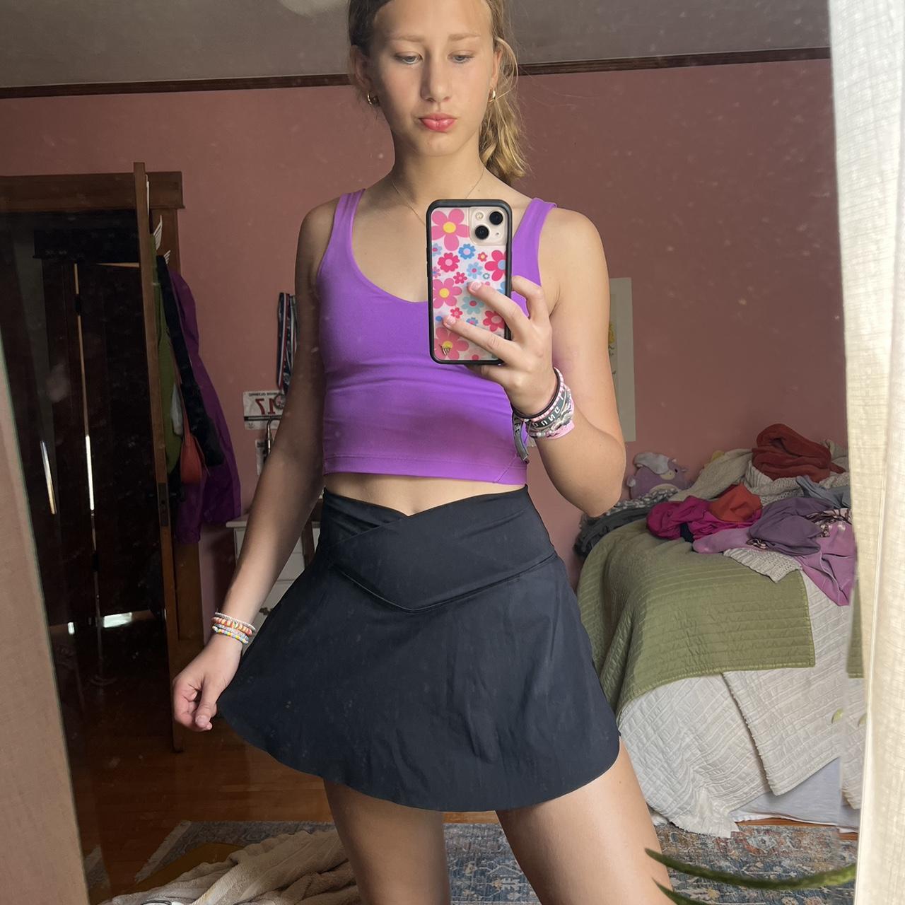 cutest black athletic skirt from halara with... Depop