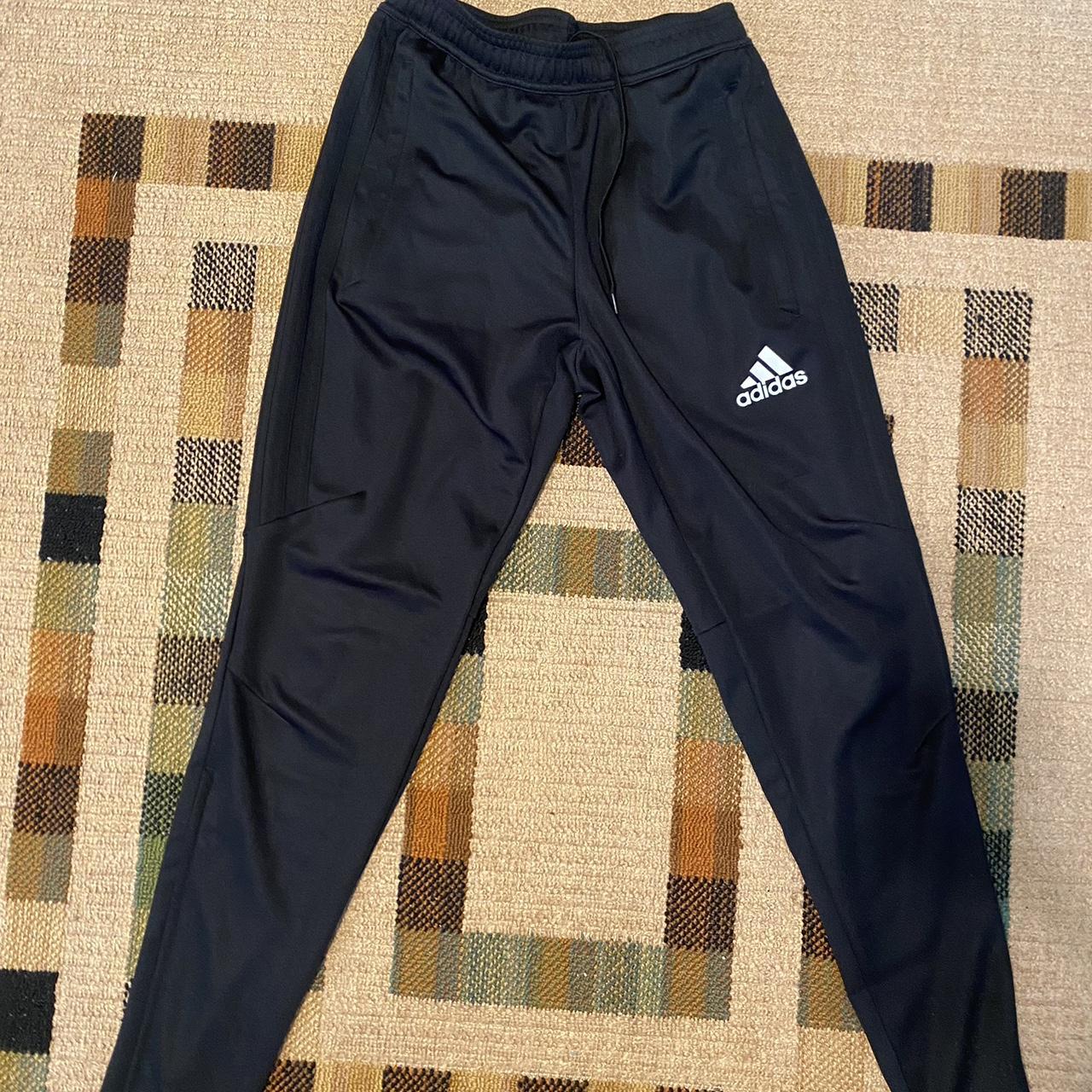 Adidas Joggers Zipper Pockets Triple Black... - Depop