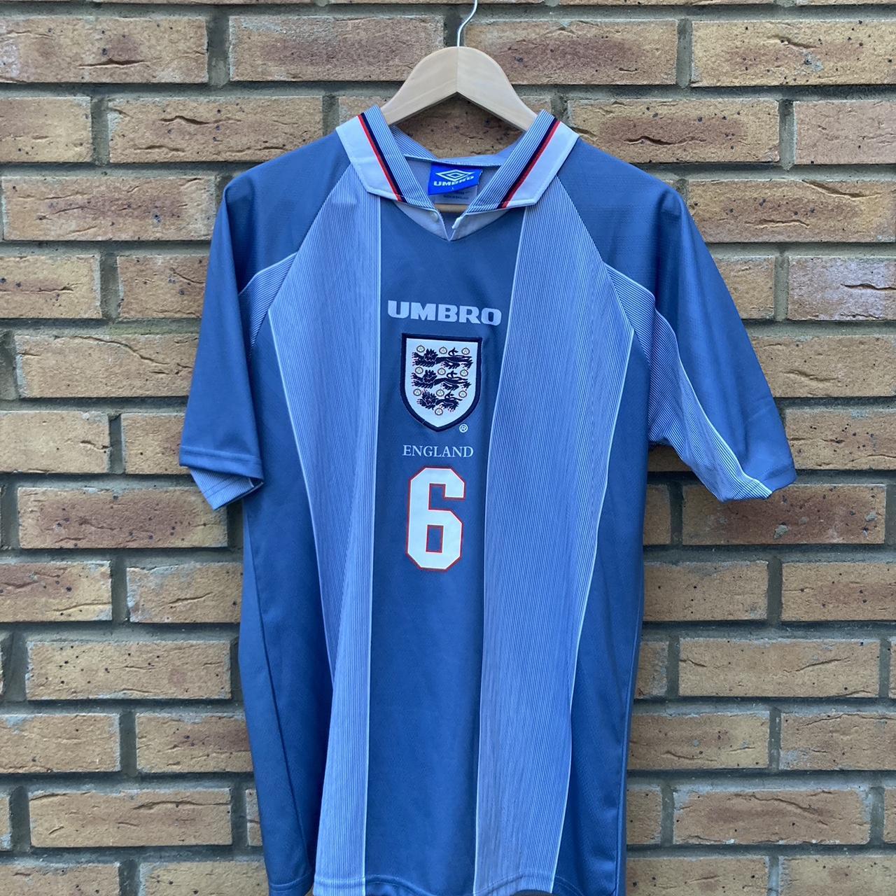 England Away Kit Euro 96 Size Large Retro re-release... - Depop