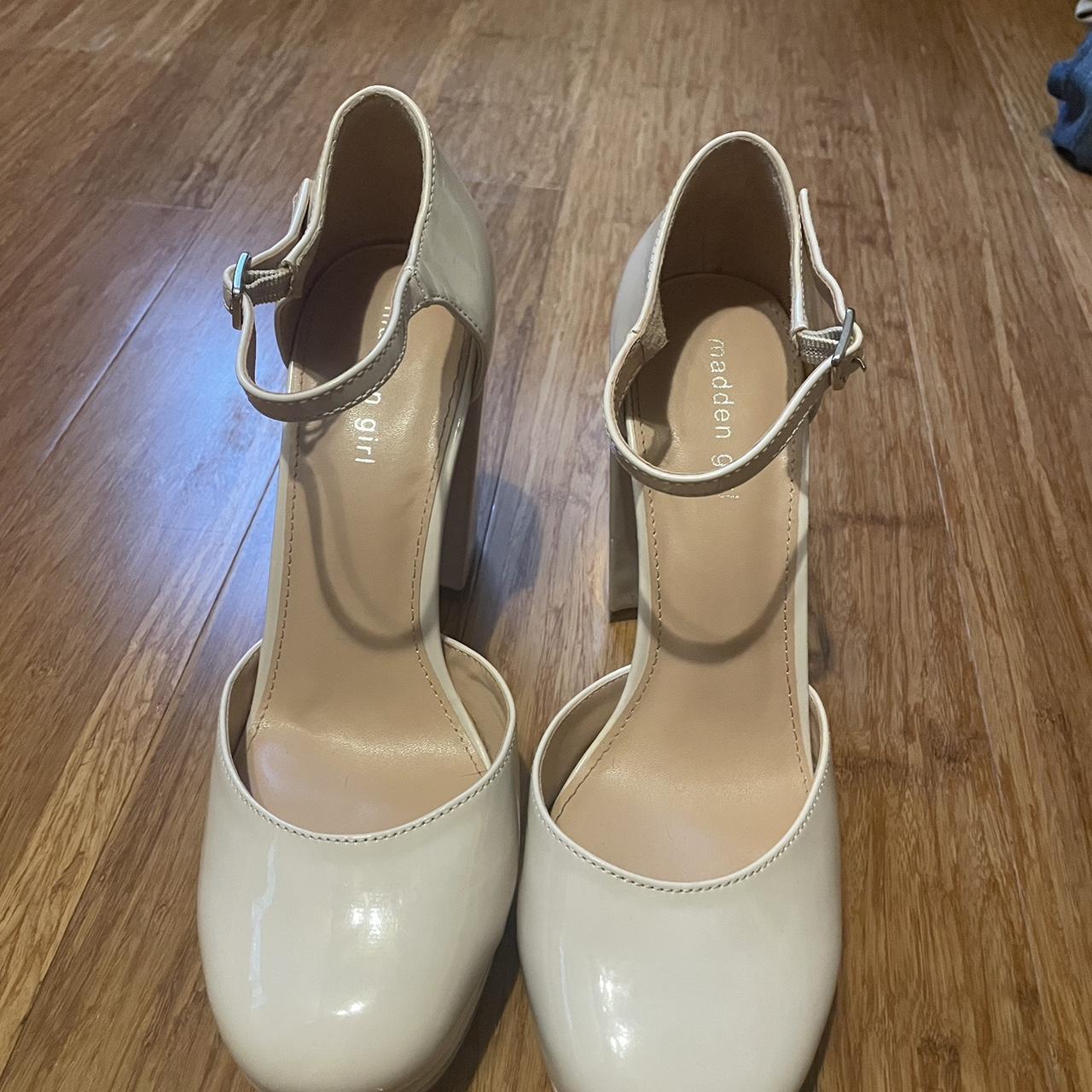 Pale Madden Girl heels !! only worn twice small... Depop