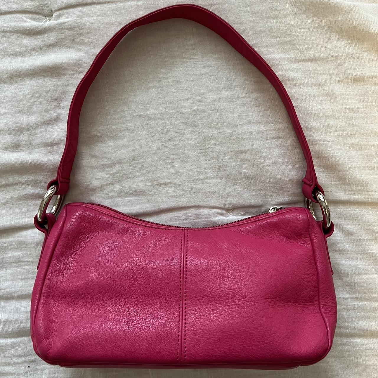 Vintage Coach Leather Mini Purse - Hot Pink