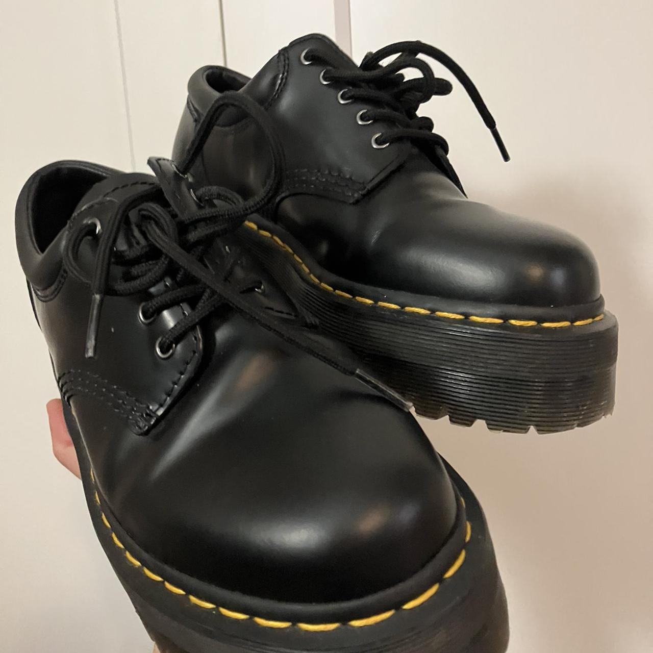 Dr. Martens Men's Black and Yellow Boots | Depop