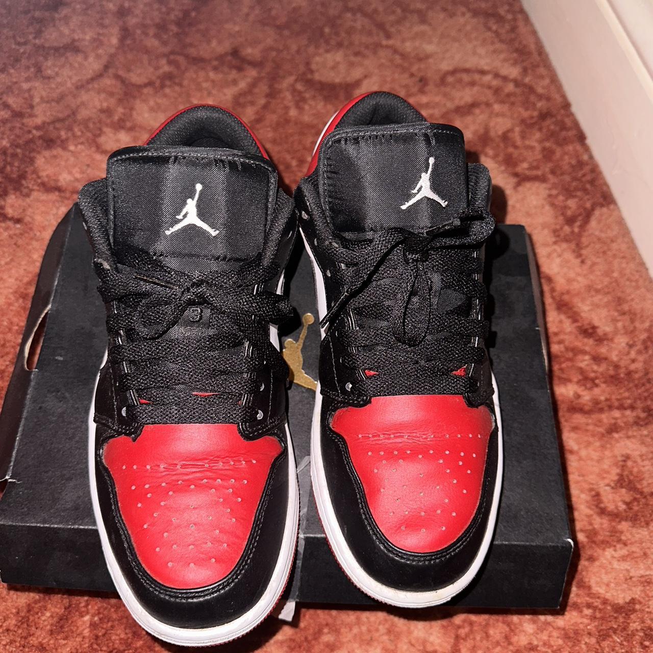 Air jordan 1 low toe bred for sale (comes with... - Depop