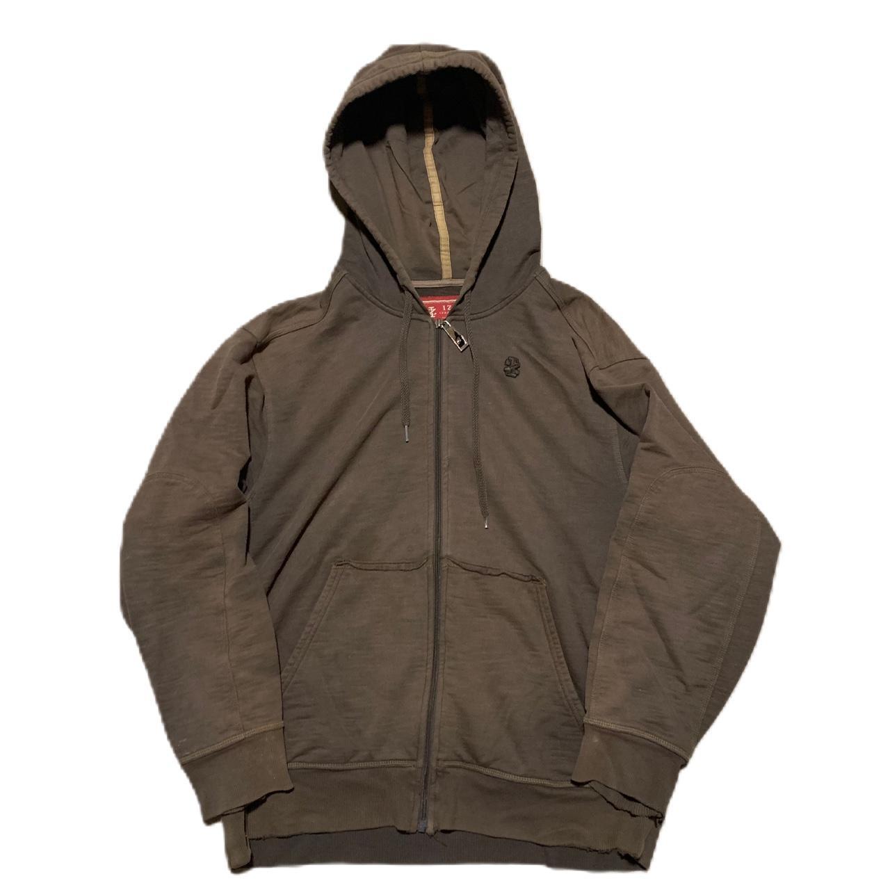 Izod Men's Green Hoodie Depop