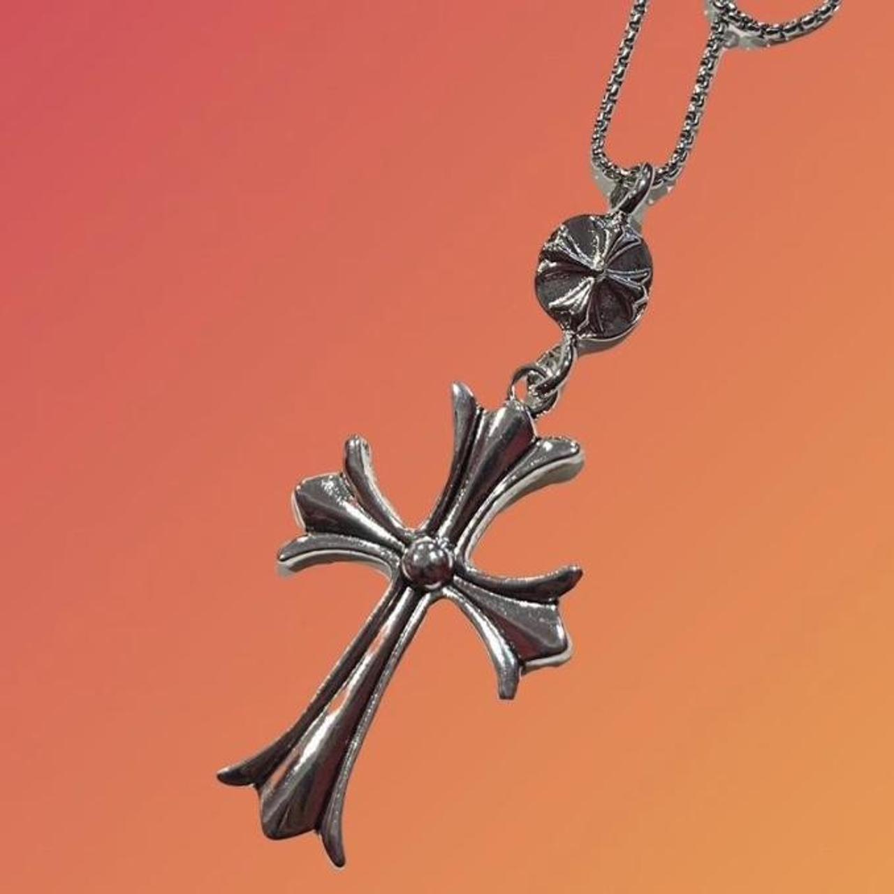 Chrome Hearts Men's Silver and Grey Jewellery Depop