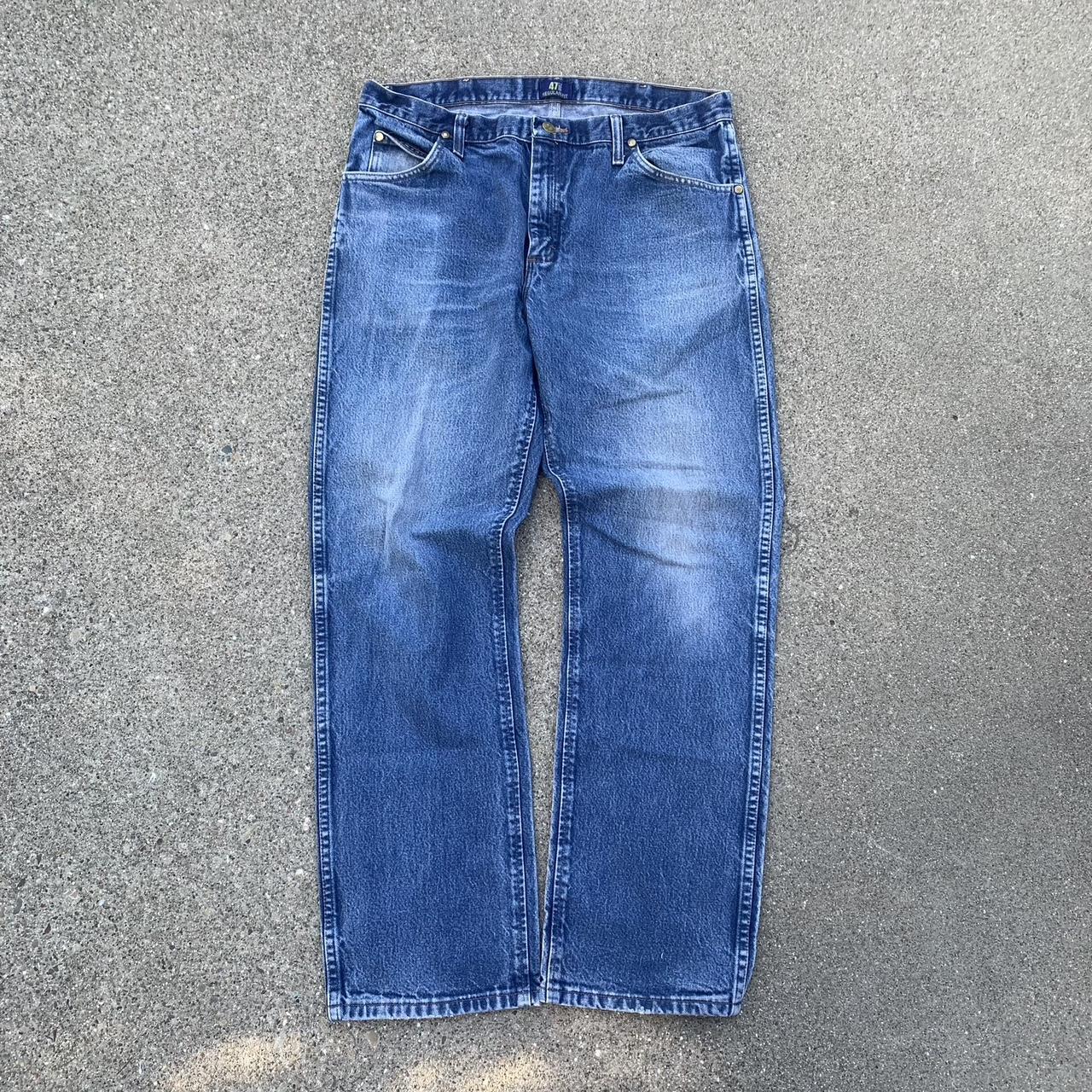 Wrangler Men's Blue Jeans | Depop