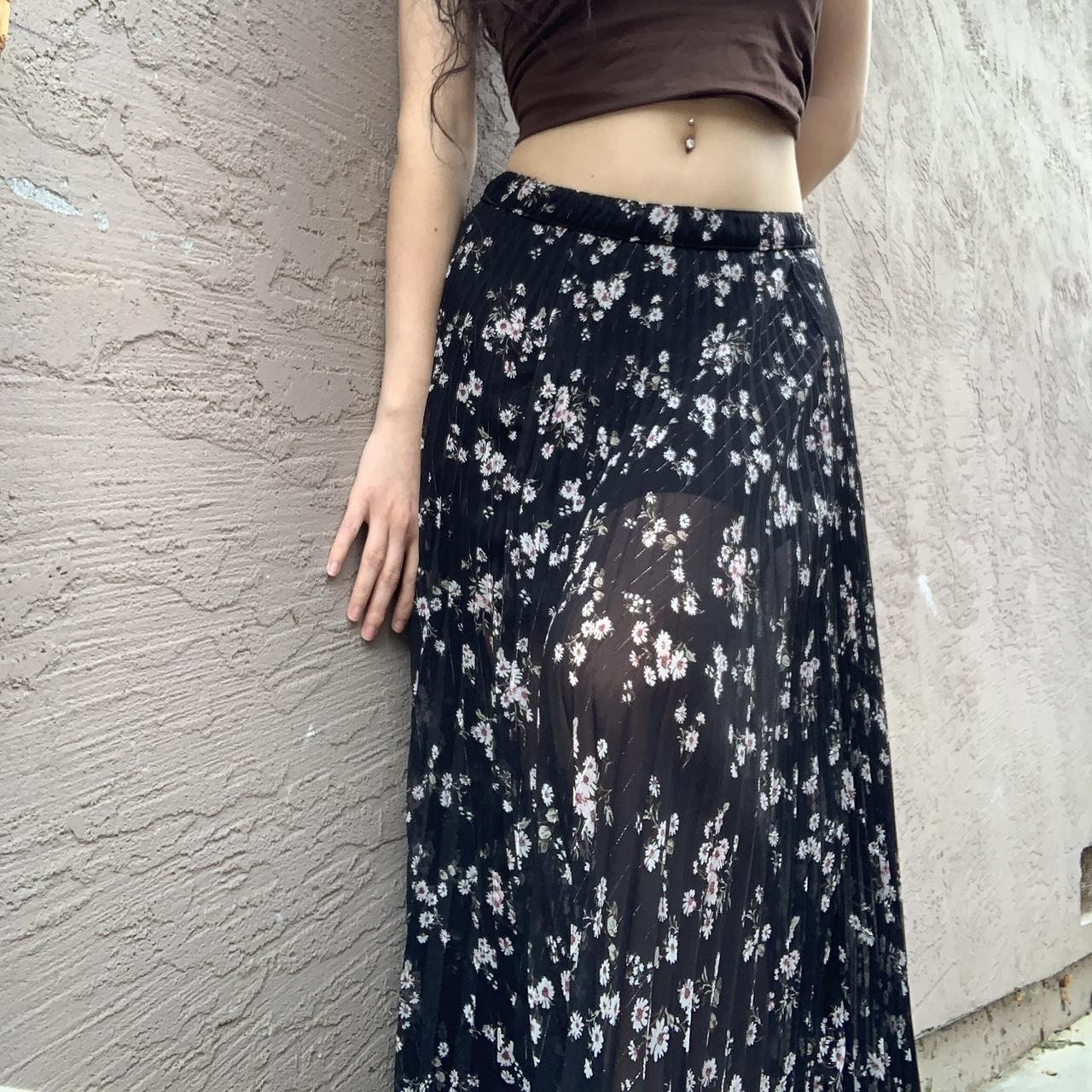 Abercrombie & Fitch Maxi Skirt Adorable black... - Depop