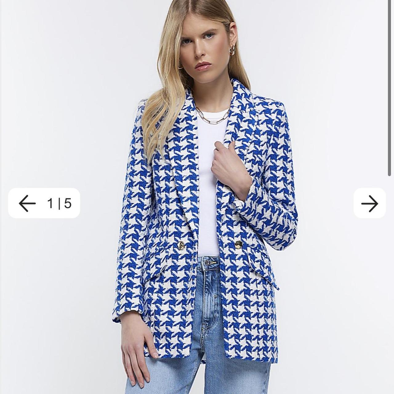 River island houndstooth blazer online