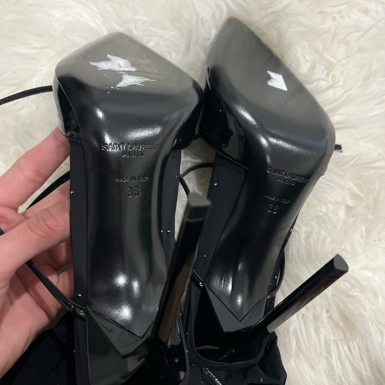 YSL shoes real vs fake. How to spot fake Saint Laurent opyum heels 