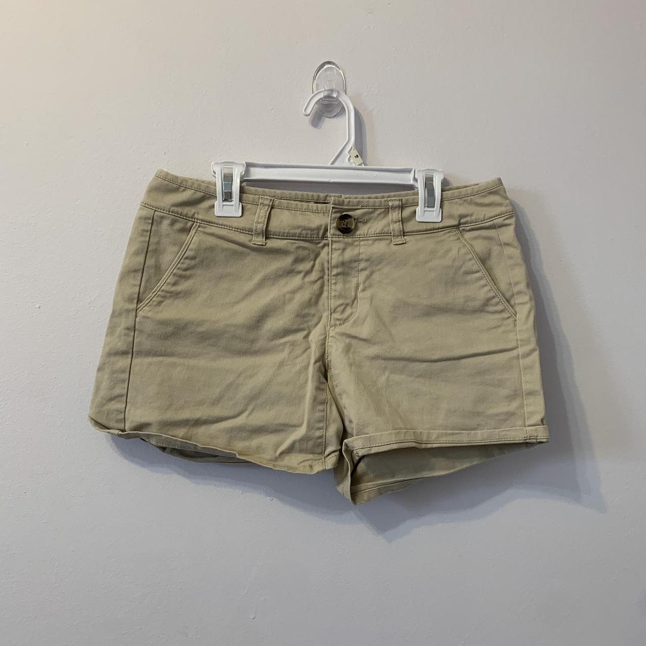 american eagle tan/ nude shorts 🍒size small 🍒never... - Depop