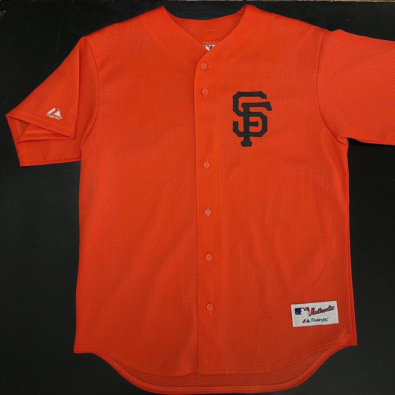 San Francisco Giants Baseball Jersey Size XL Orange Majestic Authentic