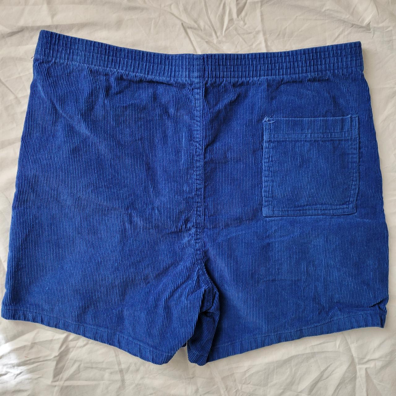 Blue Vintage Corduroy Shorts cotton men's 34 inch... - Depop