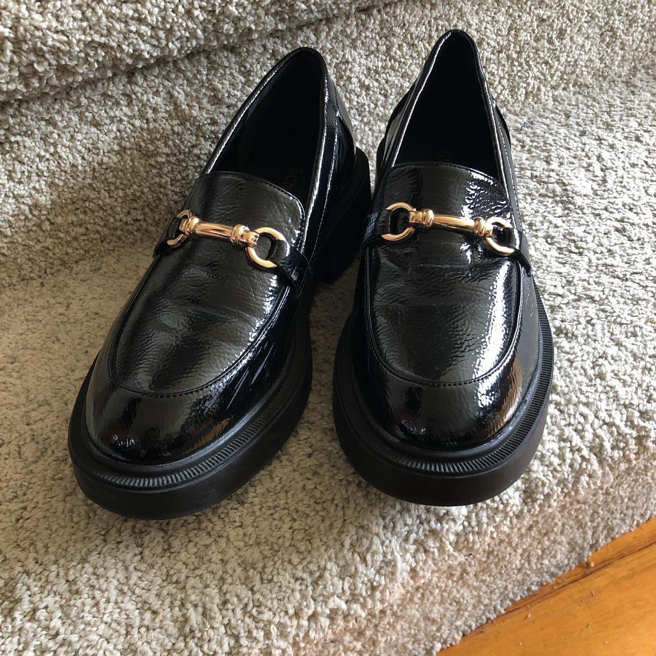 Schuh Faux leather loafers. Size 38. - Depop