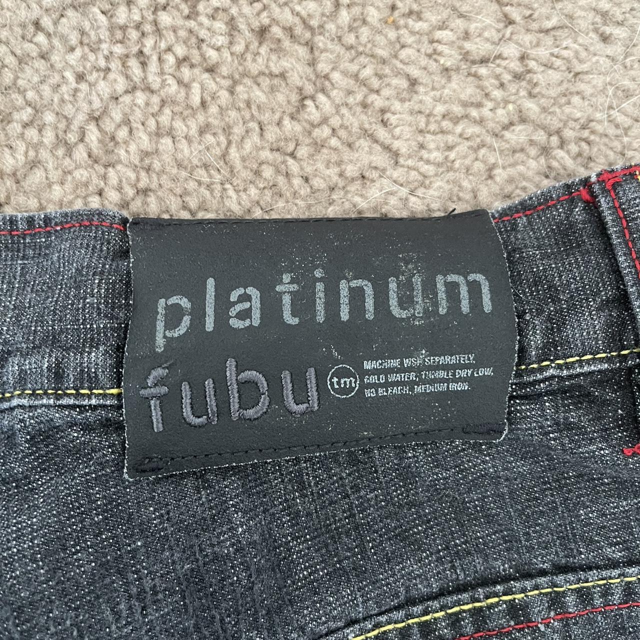 platinum fubu デニム　w36 L34 Platinum Fubu Harlem Globetrotters Patch Jeans W36 | Depop