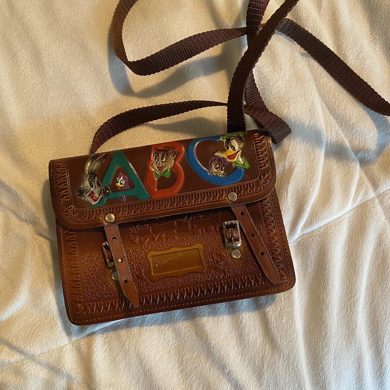 Vintage Rare online 1970’s Tooled Disney Characters & Looney Toons Bag