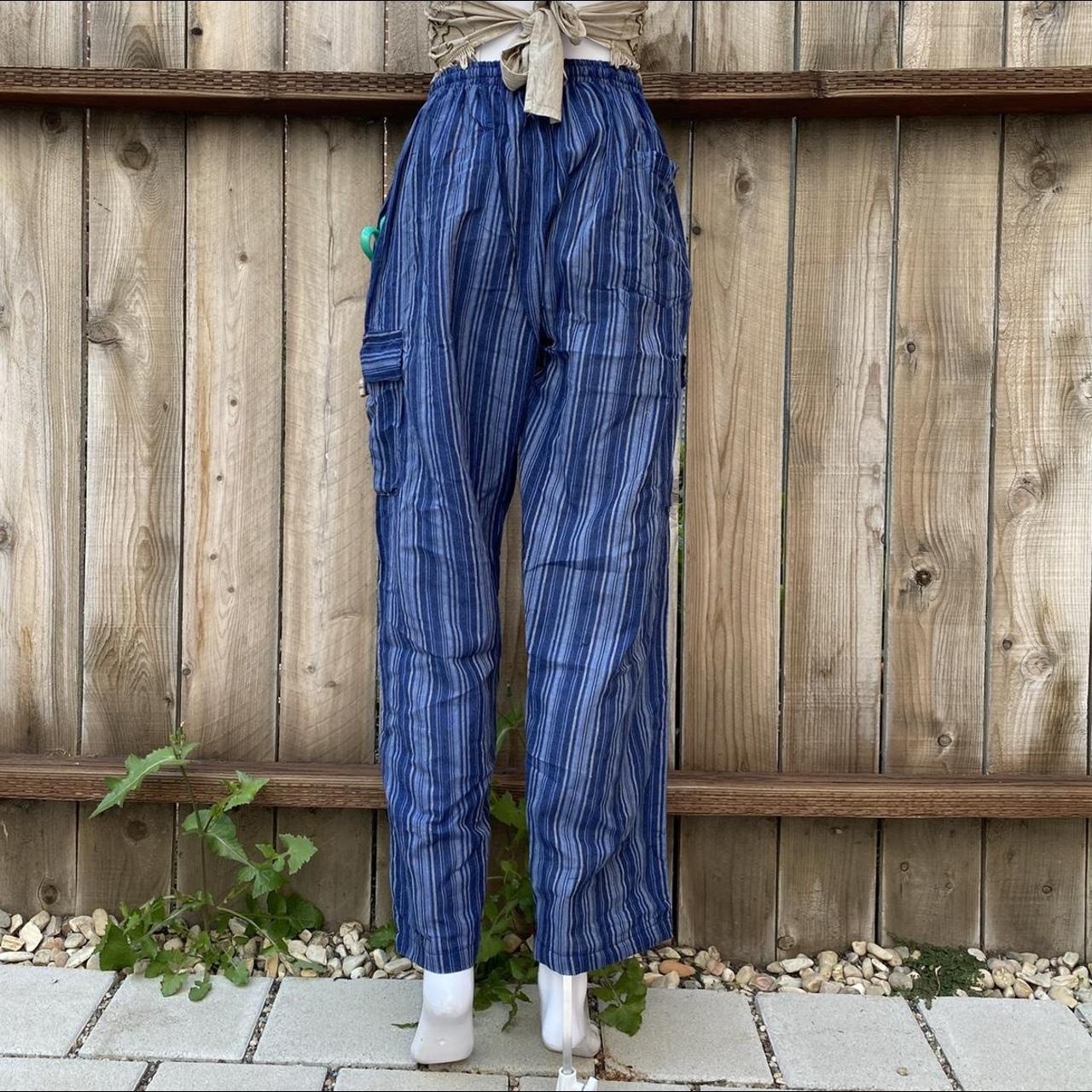 Men039s Striped Baggy Loose Hippie Pants Fashion Casual Wide Leg Dance  Trousers  eBay